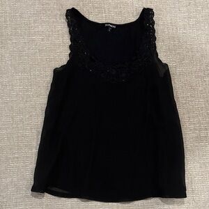 Express Black Embellished Tank Top